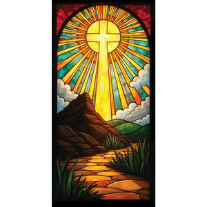 Church Banners - Stained Glass Window - The Empty Tomb
