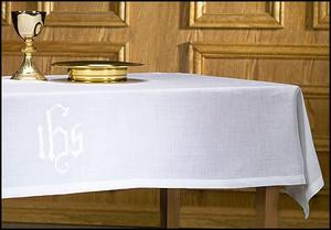 Altar Frontal 44" x 72" 100% Linen - IHS Altar Frontal 44" x 72" 100% Linen - IHS