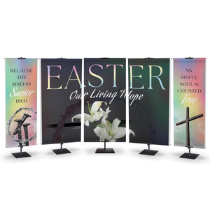 Church Banners - Lily Grey Easter - Five Banner Set - Two 2'x6' and Three 3'x6' Banners Church Banners - Lily Grey Easter - Five Banner Set - Two 2'x6' and Three 3'x6' Banners