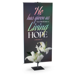 Church Banners - Lily Grey Easter - Living Hope