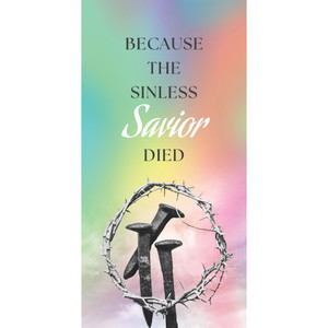 Church Banners - Lily Grey Easter - Because the Sinless