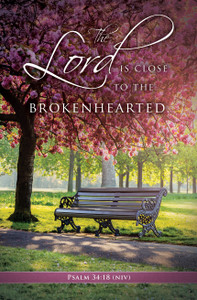 8.5" x 11" Bulletin - Funeral - The Lord is close to the brokenhearted - Ps 34:18 NIV - Pack of 100 8.5" x 11" Bulletin - Funeral - The Lord is close to the brokenhearted - Ps 34:18 NIV - Pack of 100
