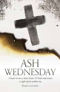 8.5" x 11" Bulletin - Ash Wednesday - Create in Me a Clean Heart - Ps 51:10 KJV - Pack of 100 8.5" x 11" Bulletin - Ash Wednesday - Create in Me a Clean Heart - Ps 51:10 KJV - Pack of 100