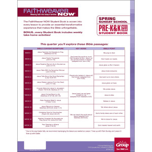 Spring 2026 FaithWeaver NOW Pre-K&K Student Book: My Bible Playground