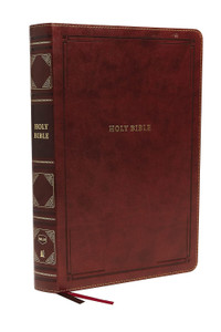 NKJV Holy Bible, Super Giant Print Reference Bible, Red Letter, Brown LeatherTouch, Comfort Print - Case of 10
