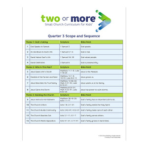 Two or More Small Church Curriculum, All Kids Together, Leader Pack, Print + Digital - (Ages 3-12) - Quarter 3