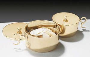 300 Host Brass Stacking Ciboria with Lid