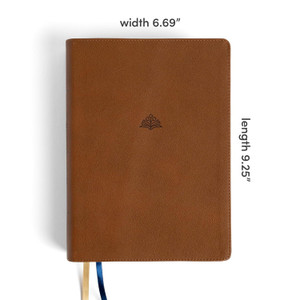 CSB Women's Study Bible, Saddle Brown Genuine Leather, Indexed - Case of 10