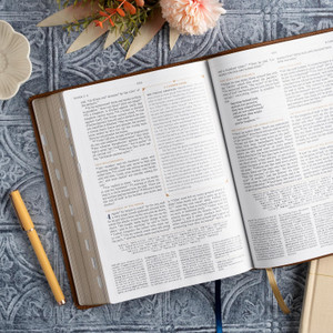 CSB Women's Study Bible, Saddle Brown Genuine Leather, Indexed - Case of 10