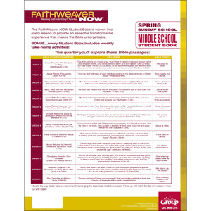 Faithweaver NOW Middle School/Junior High Student Papers Bible Trek Download, Spring 2026