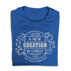 Easy Custom T-Shirt - One Color Design - Baptism - New Creation - TBPT061