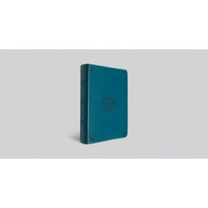 ESV Large Print Personal Size Bible, Red Letter (TruTone, Deep Teal, Emblem Design) - Case of 10