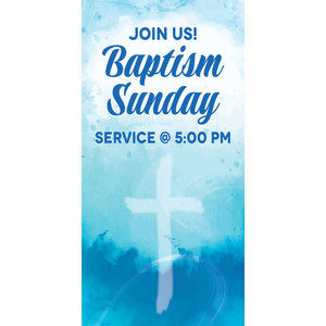 Church Banner - Baptism - Baptism Blue Splash
