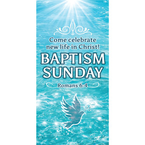 Church Banner - Baptism - Bright Water