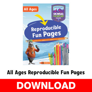 All Ages Reproducible Fun Pages Download - Snowball Mountain