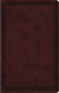 ESV Large Print Value Thinline Bible - Mahogany, Border Design Trutone - Case of 24