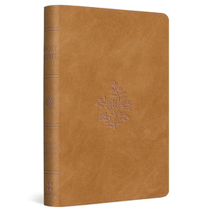 ESV Compact Bible - Nubuck Caramel, Wildflower Design Trutone - Case of 32