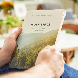 NKJV Large Print Outreach New Testament Bible, Scenic Softcover, Comfort Print - Case of 68