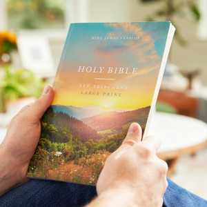 KJV Large Print Outreach New Testament Bible (Scenic Softcover, Comfort Print) - Case of 64