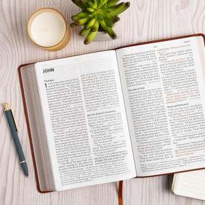 CSB Giant Print Reference Bible, Digital Study Edition, Burnt Sienna LeatherTouch - Case of 12