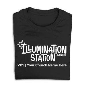 Easy Custom VBS T-Shirt - Glow in the Dark Ink - Illumination Station VBS - VGLOWLUM05