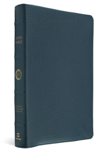 ESV Heirloom Bible, Gloria Dei: Single Column Edition - Meridian Blue Calfskin w/ Full Yapp