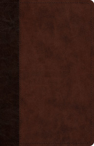 ESV Large Print Thinline Reference Bible, Brown/Walnut, Timeless Design, TruTone