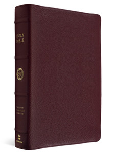ESV Heirloom Bible, Veritas: Single Column Edition - Bordeaux Calfskin with Full Yapp