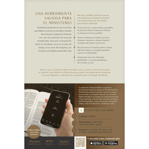 NTV: Biblia para el ministro, letra grande con Filament (Spanish, Leatherlike, Black)