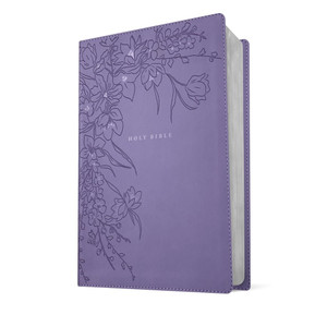 NLT Giant Print Bible, Filament Enabled (Leatherlike, Lavender Floral) - Case of 12