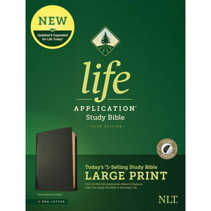 NLT Life Application Study Bible, Indexed, Third Edition, Large Print (Genuine Leather, Black), Case of 6