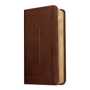 NLT Pocket Thinline Bible, Filament Enabled (Leatherlike, Brown Cross)
