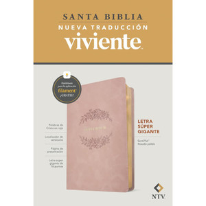 NTV: Biblia letra súper gigante, con Filament (Spanish, Leatherlike, Pale Pink)