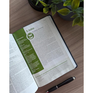 NLT Life Application Study Bible, Third Edition, Large Print (Genuine Leather, Navy Blue) - Case of 6