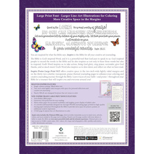 NLT Inspire PRAISE Bible, Large Print, Filament Enabled (LeatherLike Hardcover, Purple), Case of 8