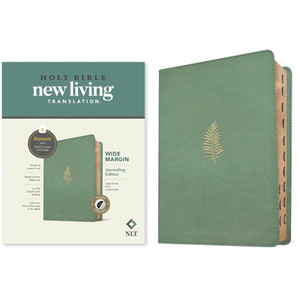 NLT Wide Margin Bible, Filament Enabled (LeatherLike, Sage Green, Indexed, Red Letter) - Case of 12