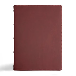 CSB Verse-by-Verse Reference Bible (Marbled Burgundy, Premium Calfskin) - Case of 10
