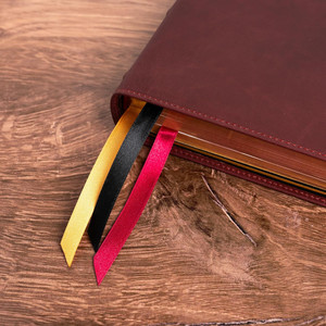 CSB Verse-by-Verse Reference Bible (Marbled Burgundy, Premium Calfskin) - Case of 10