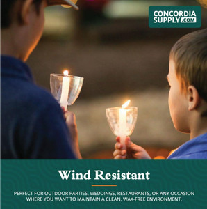 Clear Shield Wind & Drip Protectors - Box of 50 for Candlelight Service Candles
