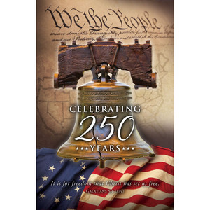 Church Bulletin - Patriotic - America 250th Birthday - Gal 5:1 NIV (Pack of 100)