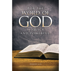 Church Bulletin 11" - Inspirational - For the Word of God Is Quick - Heb 4:12 KJV (Pack of 100)