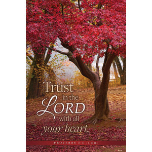 Church Bulletin - General - Fall - Trust in the Lord with all your heart - Prov 3:5 CEB (Pack of 100)