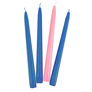 10" x 7/8" Advent Taper Candles (3 Blue, 1 Rose) 10" x 7/8" Advent Taper Candles (3 Blue, 1 Rose)