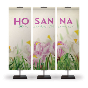 Church Banner 2x6 - Easter Triple Set - Hosanna Church Banner 2x6 - Easter Triple Set - Hosanna