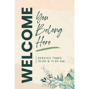 Deluxe A-Frame Sandwich Board Street Signs (24"x36") - Welcome Soft Neutral - AFSP261600