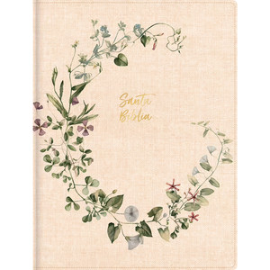RVR 1960 Biblia de Apuntes, Edicion Ilustrada, Crema Corona Floral, Tela Sobre Tapa Dura - Case of 12