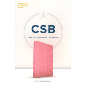CSB Large Print Thinline Bible, Value Edition, Soft Pink LeatherTouch - Case of 16