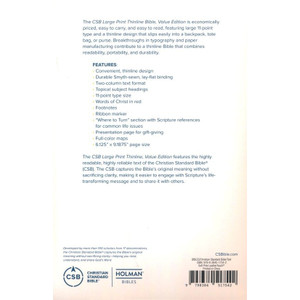 CSB Large Print Thinline Bible, Value Edition, Soft Pink LeatherTouch - Case of 16