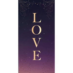Church Banner - Behold Our Savior Purple Nativity Advent Set - Love