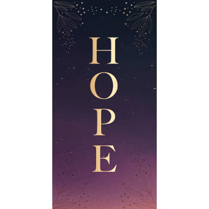 Church Banner - Behold Our Savior Purple Nativity Advent Set - Hope